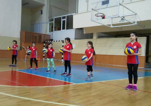 Voleybol spor okulu çalışması